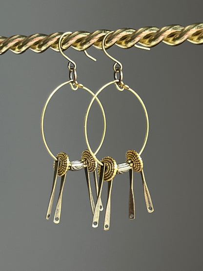 BRASS METAL DANGLES | Earrings