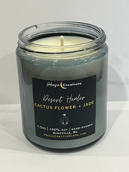 DESERT HEALER ~ Cactus Flower + Jade Scent | Hand-poured Premium Soy Candle