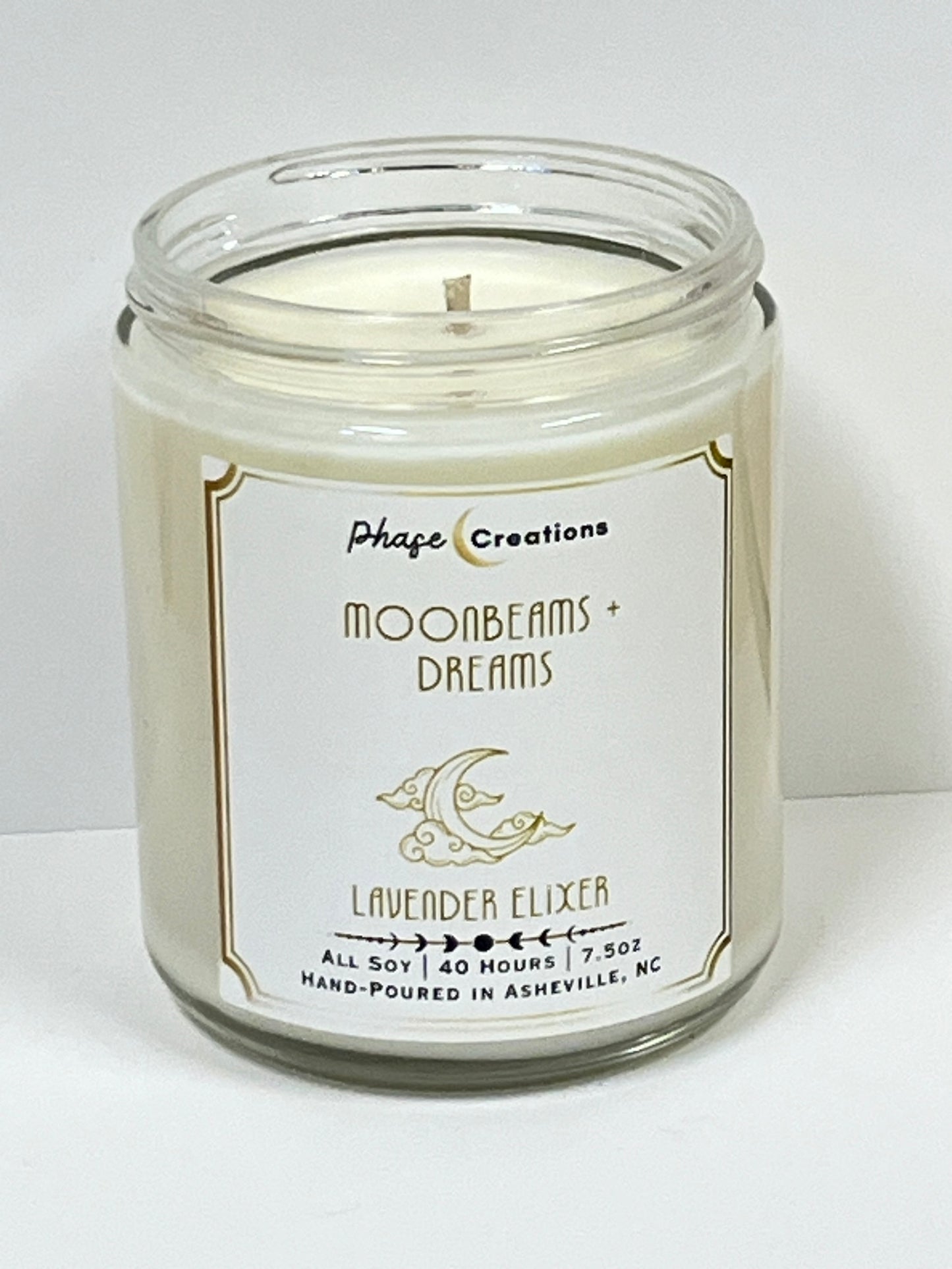 MOONBEAMS + DREAMS ~ Lavender Elixer | 40 Hour ~ Hand-poured Premium Soy Candle