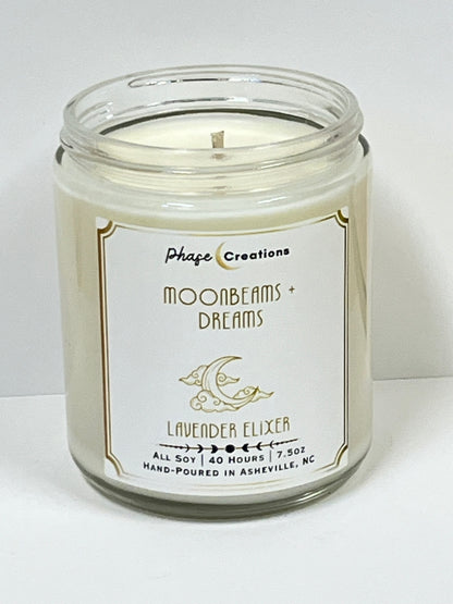 MOONBEAMS + DREAMS ~ Lavender Elixer | 40 Hour ~ Hand-poured Premium Soy Candle