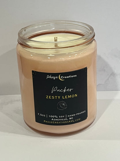 PUCKER ~ Zesty Lemon | Hand-poured Premium Soy Candle