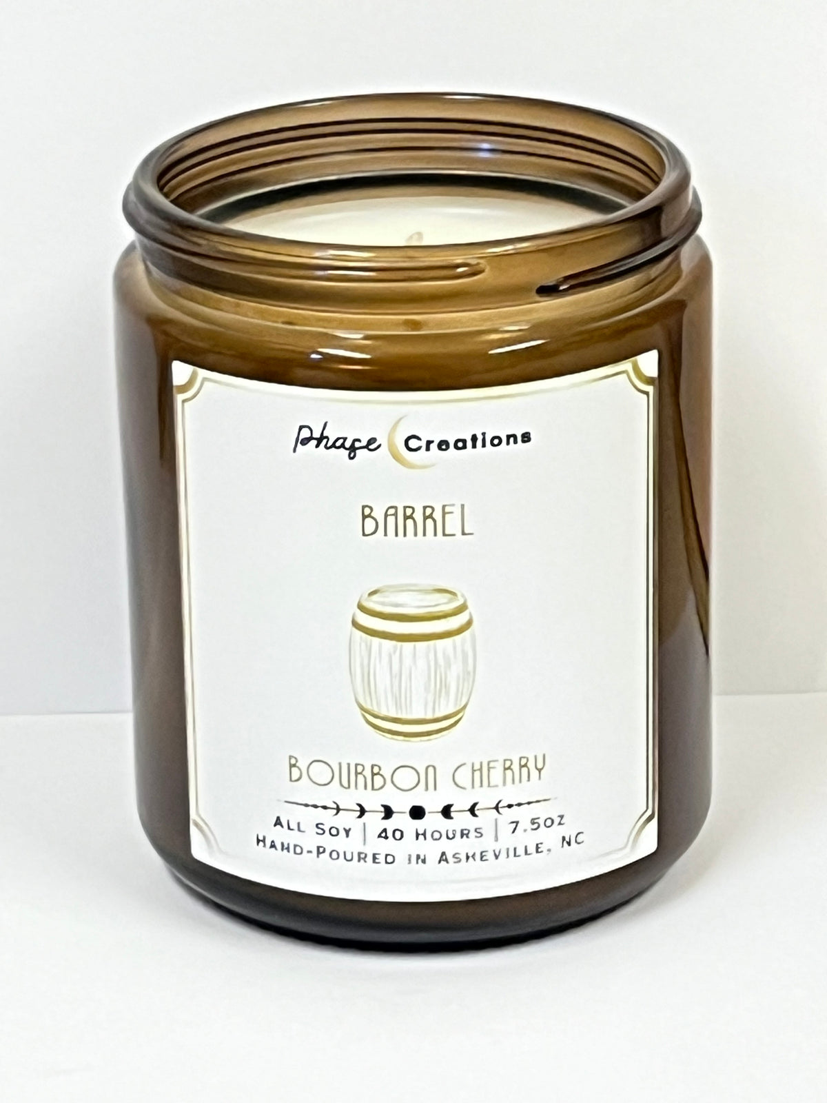 BARREL ~ Bourbon Cherry | 40 Hour ~ Hand-poured premium Soy Candle (c)