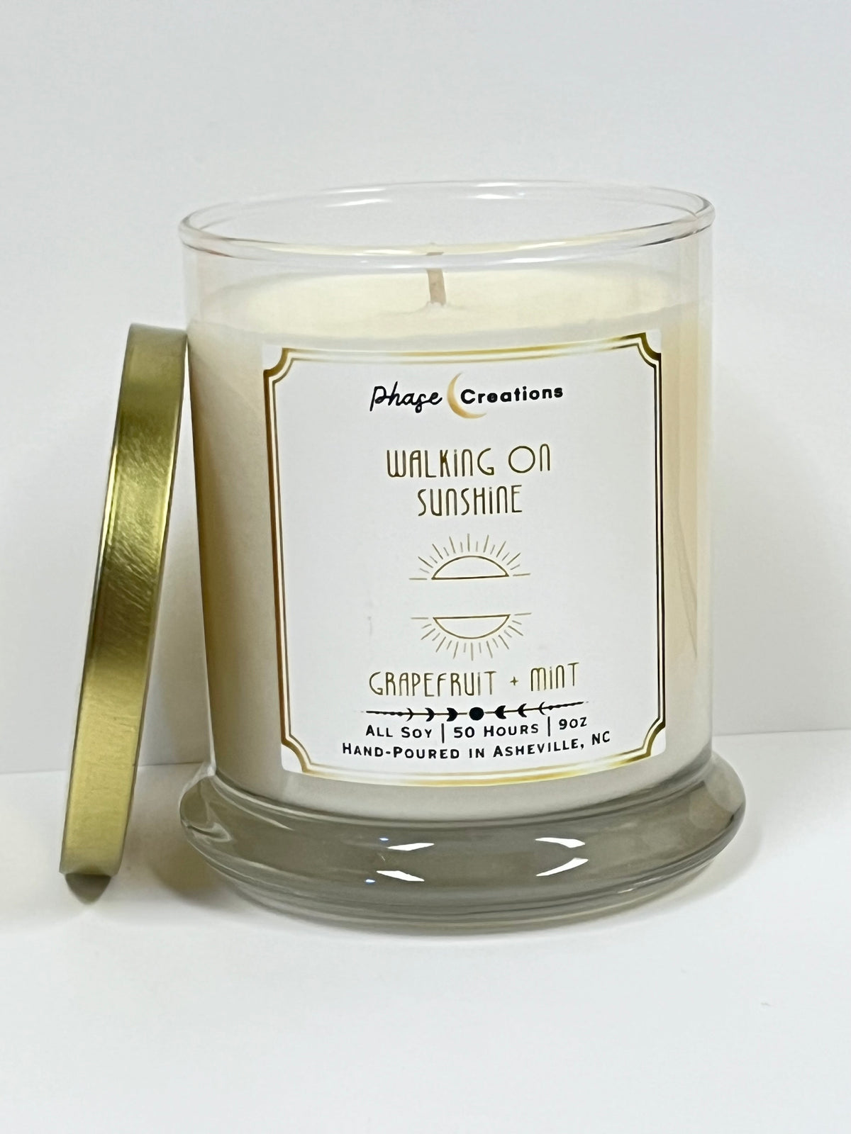 WALKING ON SUNSHINR ~ Grapefruit + Mint | 50 Hour ~ Hand-poured premium Soy Candle