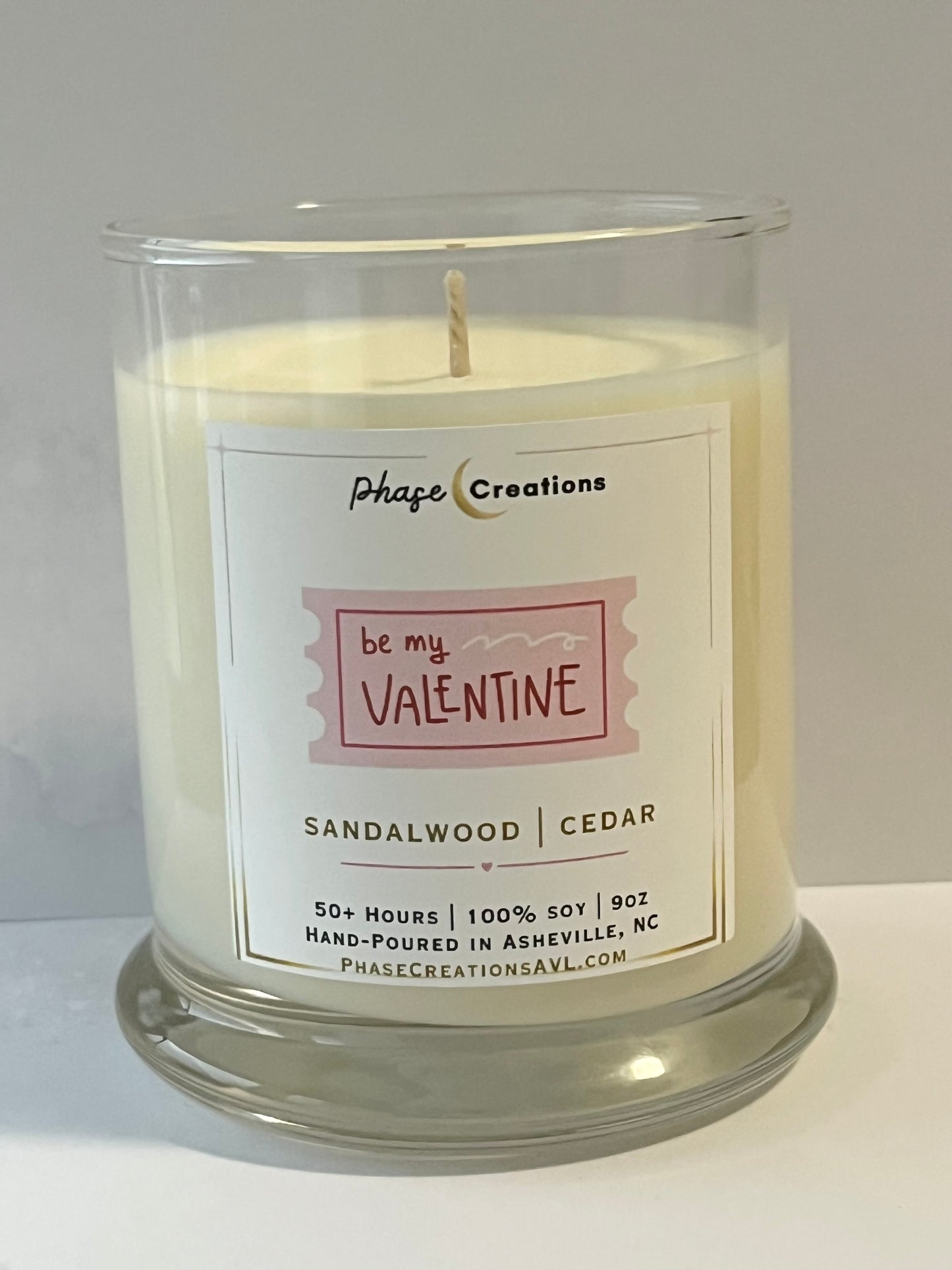 Valentine’s Candle | BE MY VALENTINE ~ Sandalwood + Cedar | Hand-poured Premium Soy Candle