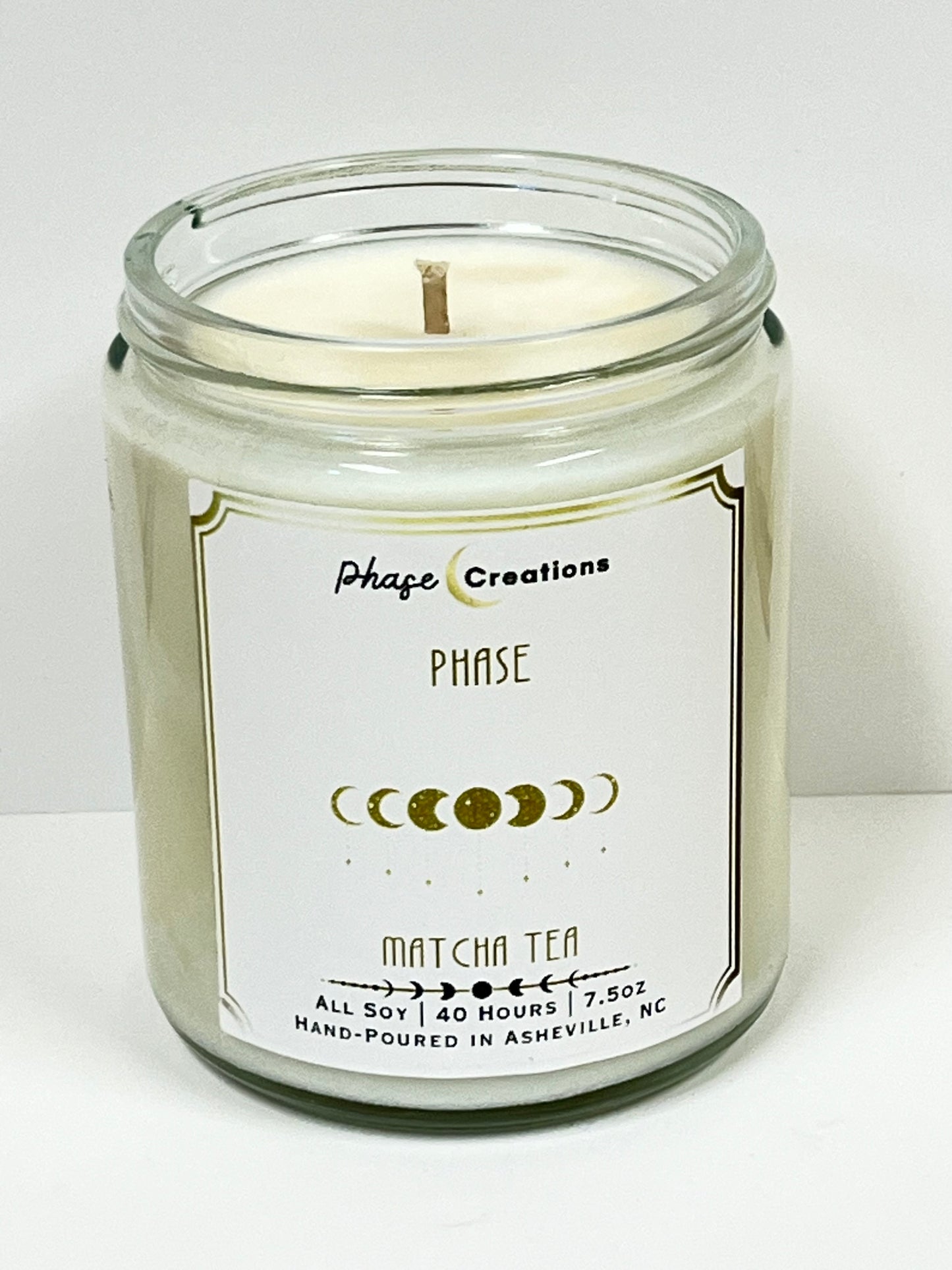 PHASE ~ Matcha Tea | 40 Hour ~ Hand-poured premium Soy Candle