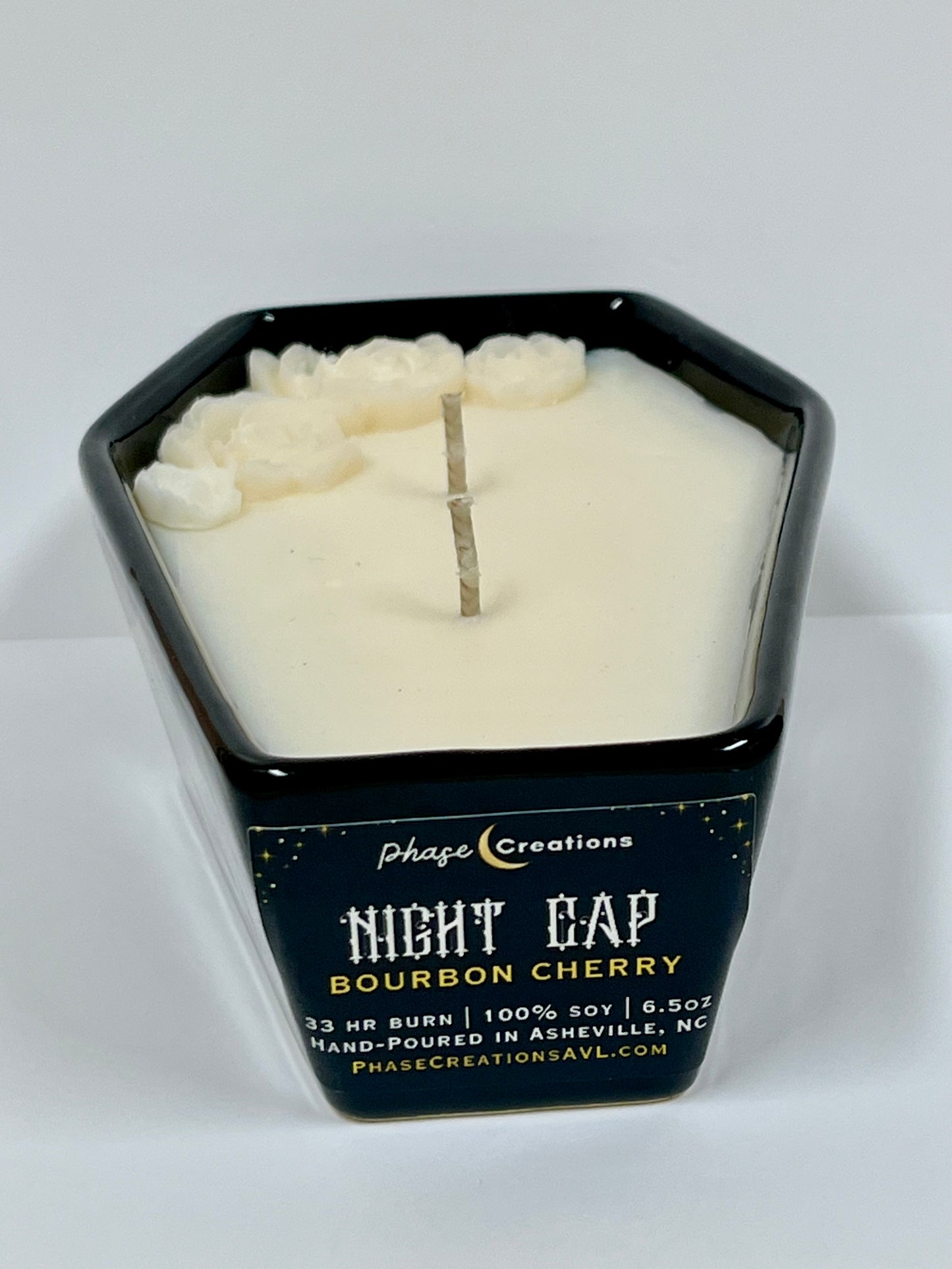 HALLOWEEN CANDLE : NIGHT CAP ~ Bourban Cherry | Hand-poured Premium Soy Candle
