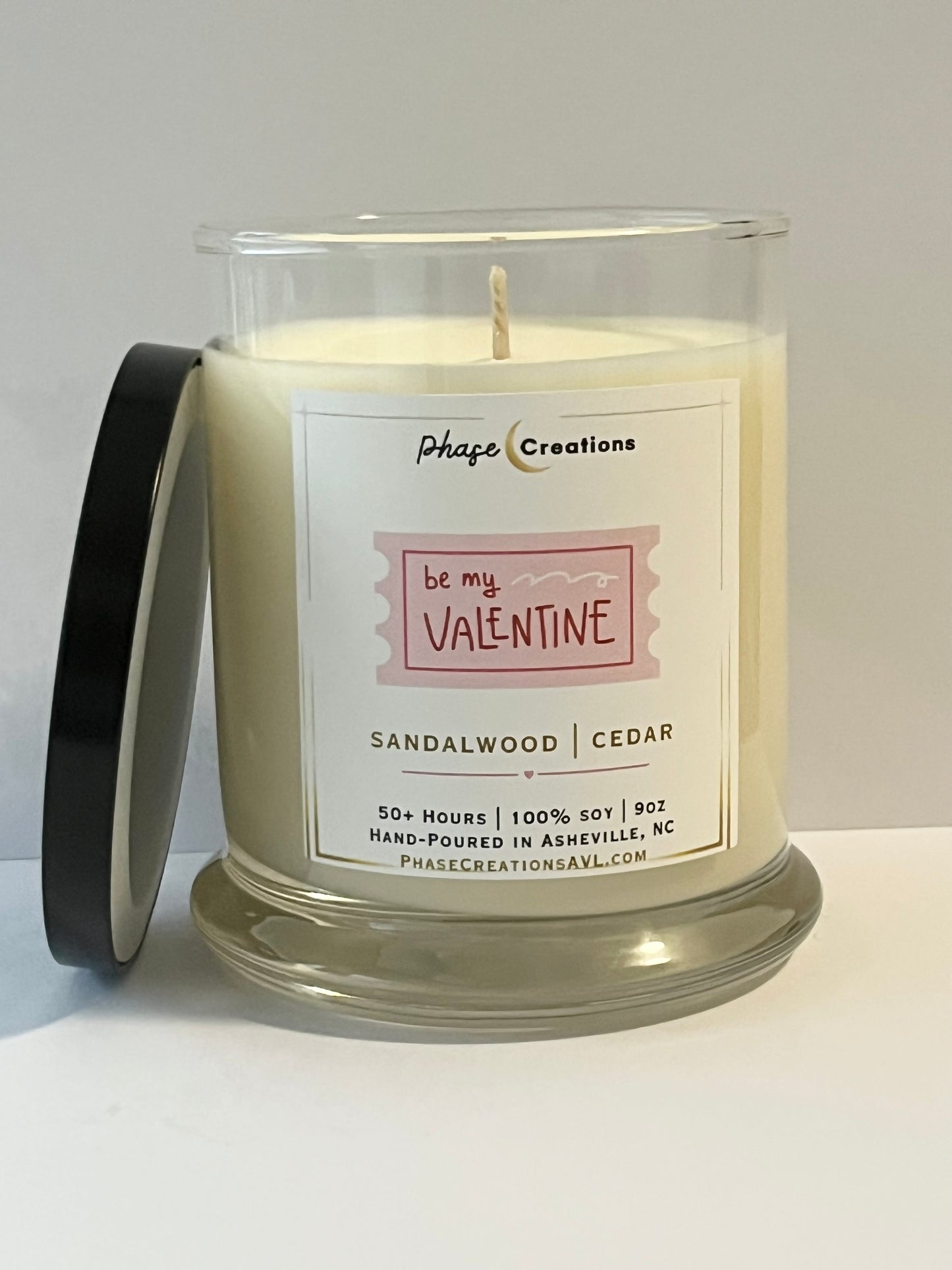 Valentine’s Candle | BE MY VALENTINE ~ Sandalwood + Cedar | Hand-poured Premium Soy Candle