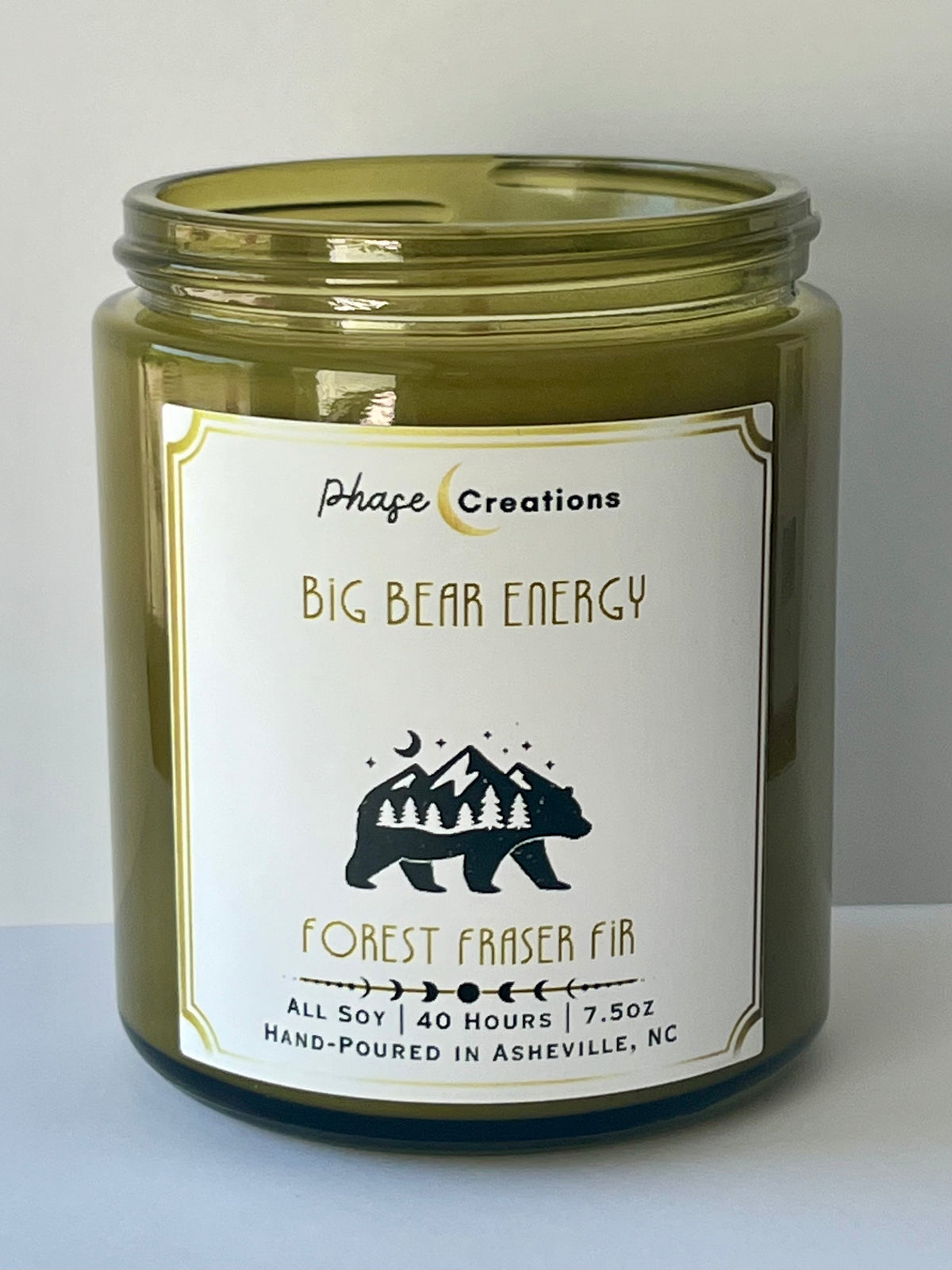 BIG BEAR ENERGY ~ Forest Fraser Fir | 40 Hour ~ Hand-poured premium Soy Candle