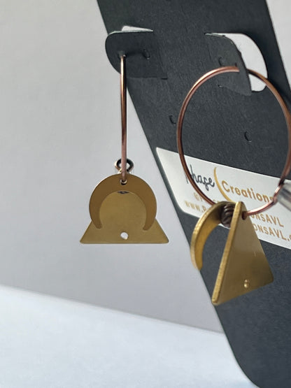 CRESCENT MOON MOUNTAIN MINI HOOPS (ACP)| Earrings