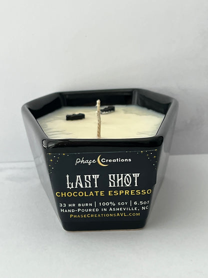 HALLOWEEN CANDLE : LAST SHOT ~ Chocolate Espresso | Hand-poured Premium Soy Candle