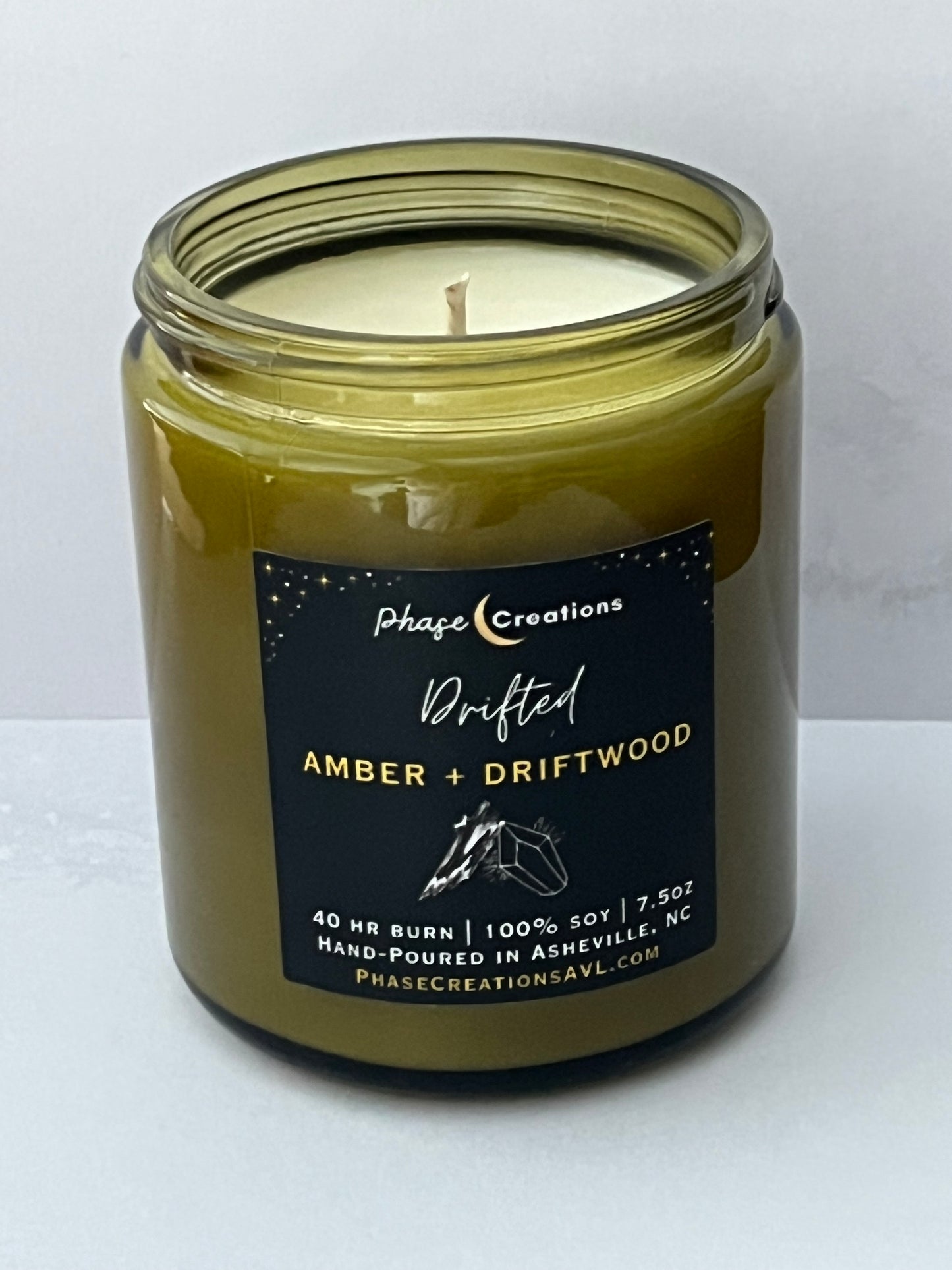 DRIFTED ~ Amber + Driftwood | Hand-poured Premium Soy Candle