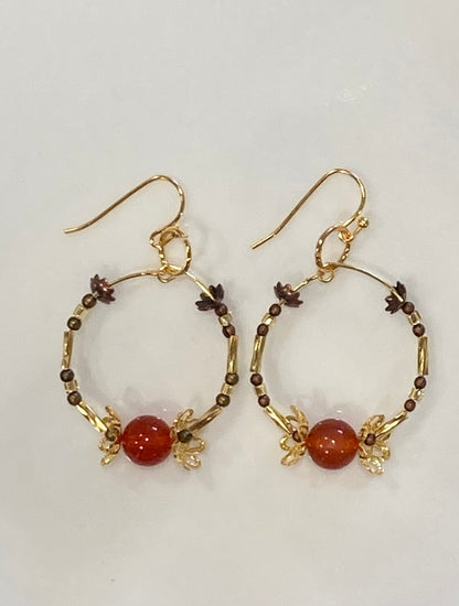 CARNELIAN | GEMSTONE CRYSTAL Earrings
