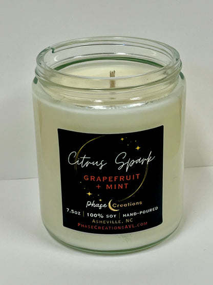 CITRUS SPARK ~ Grapefruit + Mint | Hand-poured Premium Soy Candle