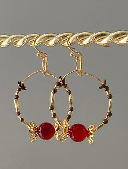 CARNELIAN | GEMSTONE CRYSTAL Earrings