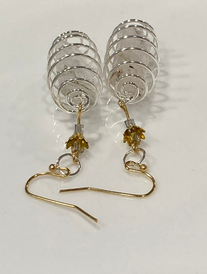 RUTILATED RECTANGLE QUARTZ | GEMSTONE CRYSTAL Earrings