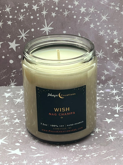 WISH ~ Nag Champa Scent | Hand-poured Premium Soy Candle