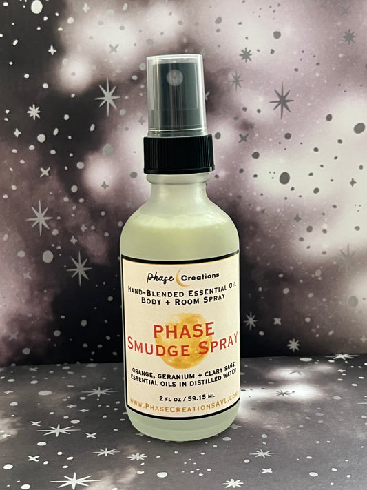 PHASE CREATIONS’ SIGNATURE SMUDGE SPRAY - Essential Oil Body + Room Spray