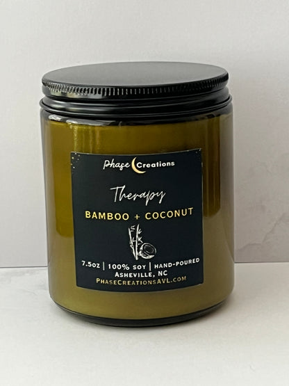 THERAPY ~ Bamboo + Coconut | Hand-poured Premium Soy Candle