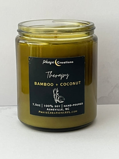 THERAPY ~ Bamboo + Coconut | Hand-poured Premium Soy Candle