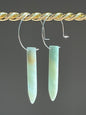 AMAZONITE PUFF HOOP (SS) | Gemstone Earrings